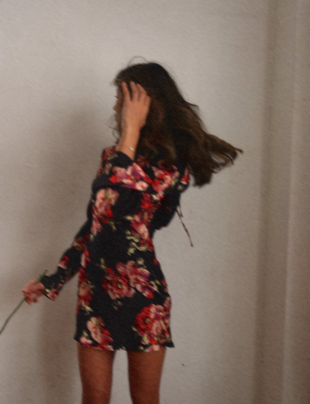 Rose Floral Mini Dress - Image 4