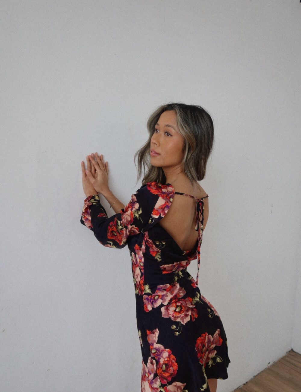 Rose Floral Mini Dress - Image 2